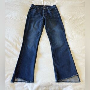 MOTHER Dark Blue Ankle & Cropped Jeans